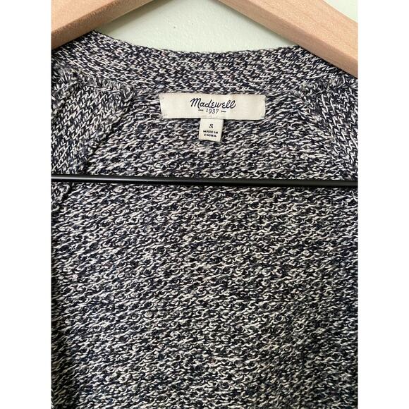 Madewell Cardigan Size Small Black White Grandpa Sweater - Picture 7 of 8